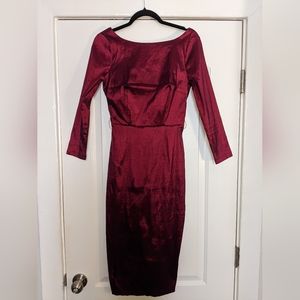 Collectif Vintage 3/4 Sleeve Pencil Wiggle Dress